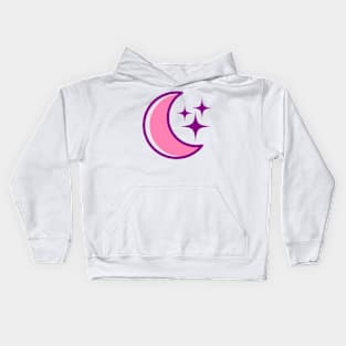 Pink Moon Sparkle Kids Hoodie